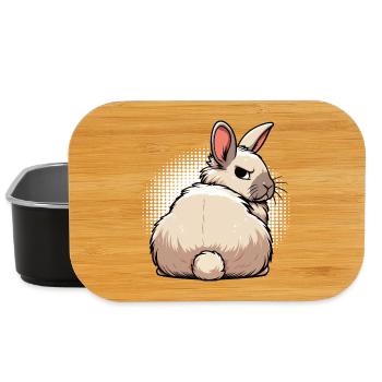 Kaninchen Hase Hasen langohr Klopfer Rammler - Lunch Box - Schwarz - Vorne