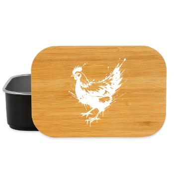 Hen Paint Splash White Splash - Lunch Box - Schwarz - Vorne