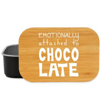 Emotionally Attached To Chocolate, White - Lunch Box - black - Front