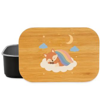 Sleeping fox under the rainbow - Lunch Box - black - Front