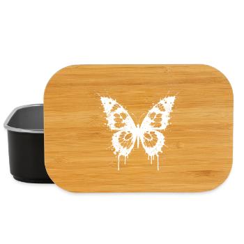 Papillon en éclabouilles - Boîte à goûter - noir - Devant