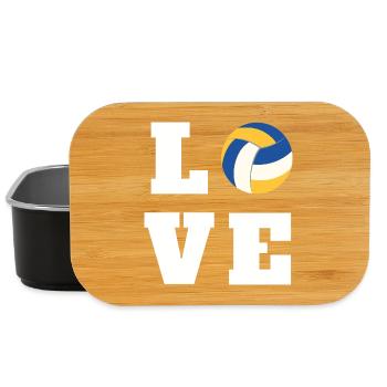 Volleyball Love Gift for Player Mom Coach - Lunch Box - black - Front