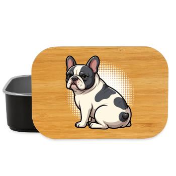 Bouledogue français Frenchie Propriétaire de Frenchie - Boîte à goûter - noir - Devant