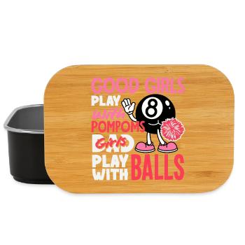 Böse Mädchen Spielen Mit Bällen Billard Lustig - Lunch Box - Schwarz - Vorne
