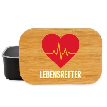 Lebensretter Herzschlag Rettungsdienst Geschenk - Lunch Box - Schwarz - Vorne