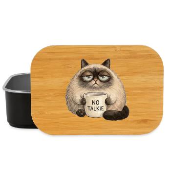 Le chat peu impressionné - Boîte à goûter - noir - Devant