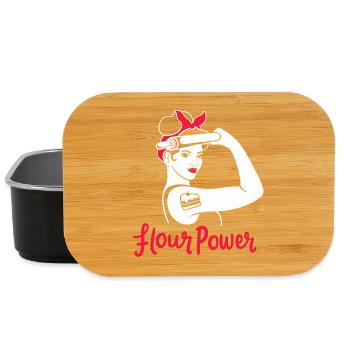 Baking women power feminism feminist baker - Lunch Box - black - Front