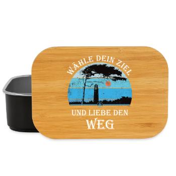 DarssCoast - Ostsee Leuchtturm Wandern Geschenk - Lunch Box - Schwarz - Vorne