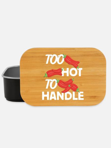 Too Hot to Handle feurige Design Idee - Lunch Box - Schwarz