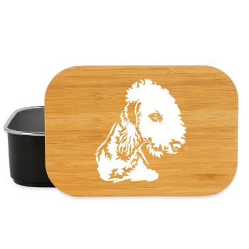 Tête de Bedlington Terrier « Black Edition » - Boîte à goûter - noir - Devant