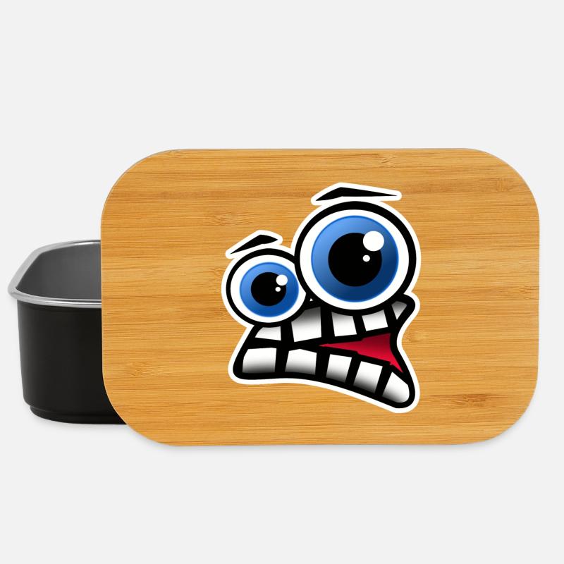 Gesicht Comic - Lunch Box - Schwarz