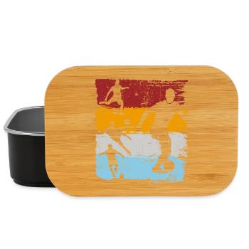 Farbblock-Fußball-Silhouetten - Lunch Box - Schwarz - Vorne