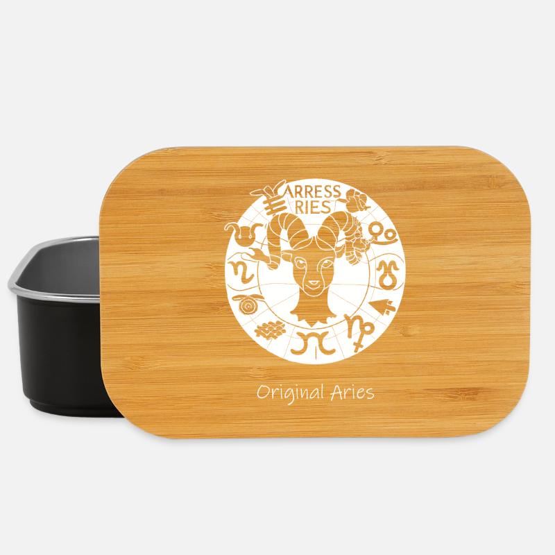 Zodiac sign Aries 001 white - Lunch Box - black