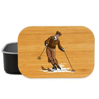 Skifahren anno dazumal - Lunch Box - Schwarz - Vorne