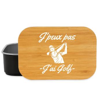 golf, golfeur, fan de golf - Boîte à goûter - noir - Devant