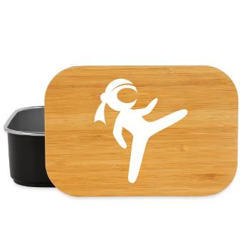 Ninja Fighter Icône Logo icône Illustration Graphique - Boîte à goûter - noir - Devant