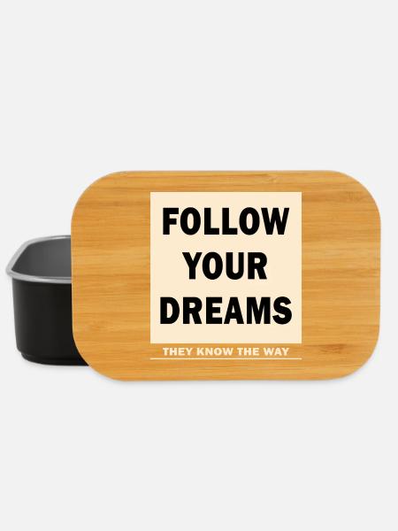FOLLOW YOUR DREAMS - THEY KNOW THE WAY - Lunch Box - Schwarz
