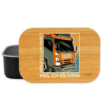 Kraftpaket Lastwagen Illustration Truckerfahrer - Lunch Box - Schwarz - Vorne