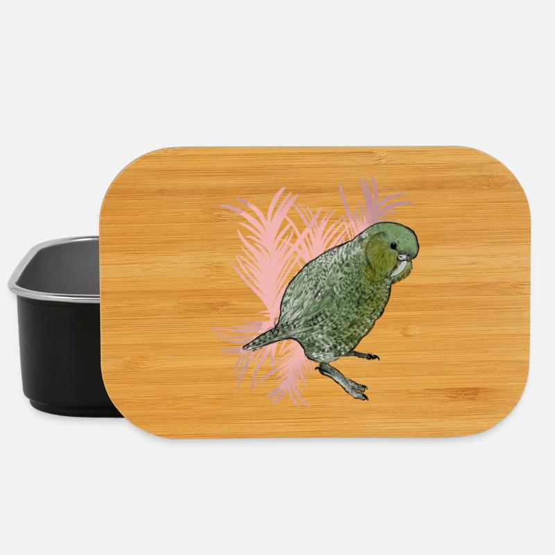 Kakapo mit Palmwedel Vignette - Lunch Box - Schwarz