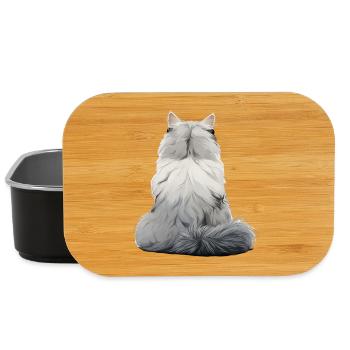 Persian Cat - Lunch Box - black - Front