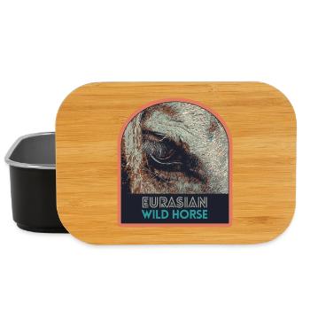 Horse Eye in Close-up – Expressive Art - Lunch Box - black - Front