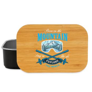 Né sur la montagne - Boîte à goûter - noir - Devant