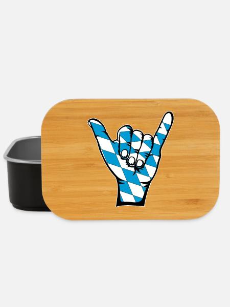 Bayern Flagge Surfing Symbol - Lunch Box - Schwarz