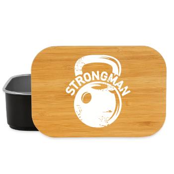 kettlebell strongman Fitness Gewichte Symbol icon - Lunch Box - Schwarz - Vorne