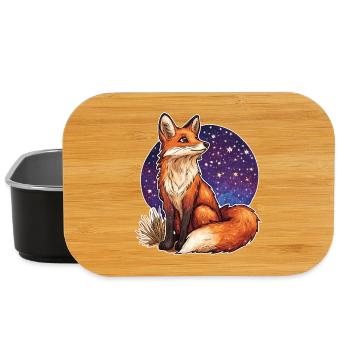 Fox and starry sky - Lunch Box - black - Front