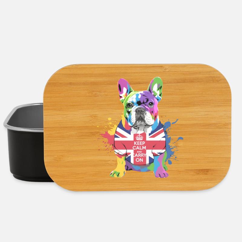 Rainbow Bulldog Union Jack - Lunch Box - black