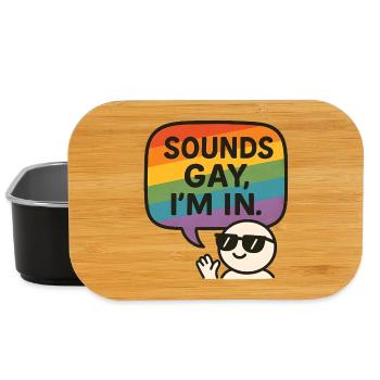 Sounds Gay, I’m In – Fun Pride Design - Lunch Box - Schwarz - Vorne