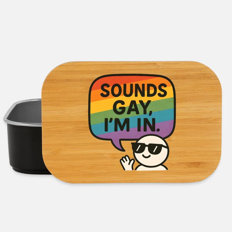 Sounds Gay, I’m In – Fun Pride Design - Lunch Box - Schwarz