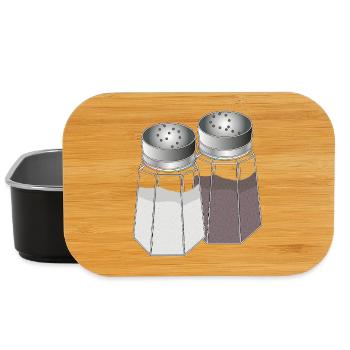 Klassisches Salz & Pfeffer Duo – Stilvolle Würze - Lunch Box - Schwarz - Vorne