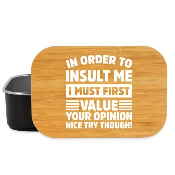 In order to insult me funny nice try though - Lunch Box - black - Front