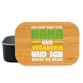 Attention Je suis végétalien Drôle Cadeau végétalien - Boîte à goûter - noir - Devant