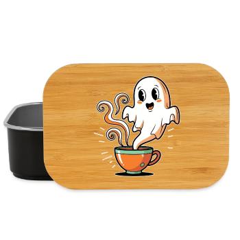 Kaffeegeist mit charmantem Gesicht - Lunch Box - Schwarz - Vorne