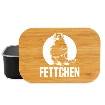 Lustiges Frettchen Essen Bierbauch Fettchen - Lunch Box - Schwarz - Vorne