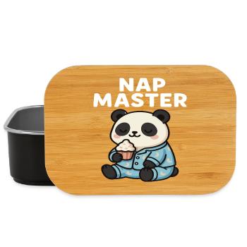 Süßer Pandabär im Pyjama mit Cupcake - Lunch Box - Schwarz - Vorne