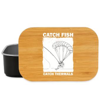 Angler mit Fallschirm - Lunch Box - Schwarz - Vorne