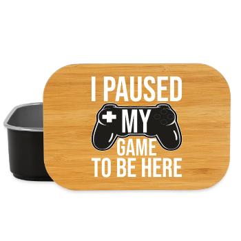 Gaming I paused my game to be here - Lunch Box - black - Front
