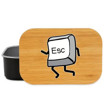 Cartoon Bewegung Esc-Taste - Lunch Box - Schwarz - Vorne