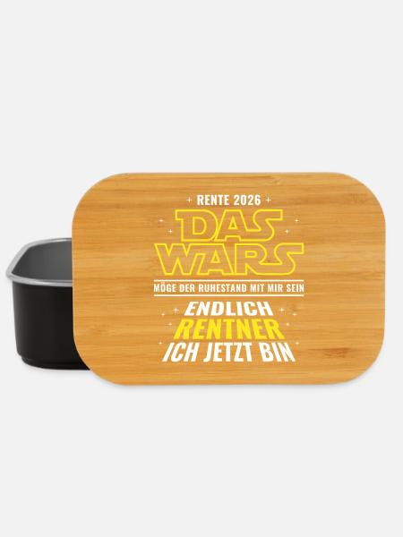 Rente 2026 Das wars Endlich Rentner ich jetzt bin - Lunch Box - Schwarz