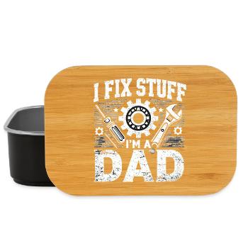 I Fix Stuff I'm a Dad, Funny Fathers Gift - Lunch Box - black - Front