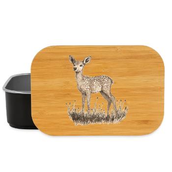 roe deer - Lunch Box - black - Front