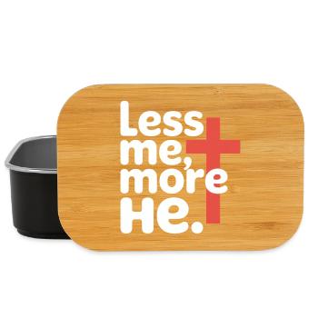 Moins moi plus Il Foi chrétienne - Boîte à goûter - noir - Devant