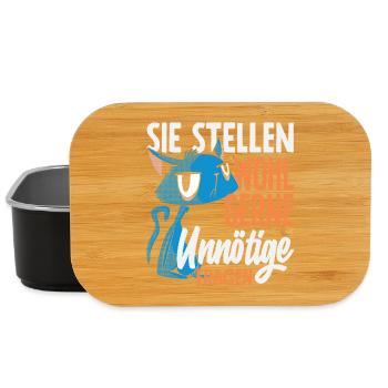 Sie stellen wohl gerne unnötige Fragen - Lunch Box - Schwarz - Vorne