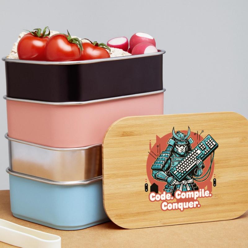 Code Battle Samurai with Keyboard Lunch Box