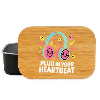 Plug in Your Heartbeat – Music in the Heart - Lunch Box - black - Front
