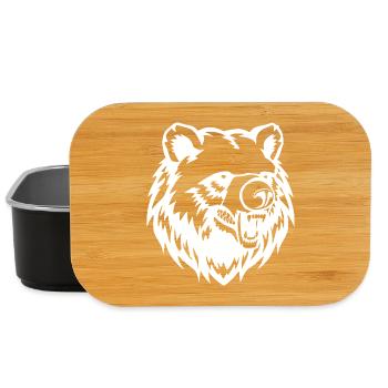 Bear Bear Head Bears T-shirt Gift - Lunch Box - black - Front