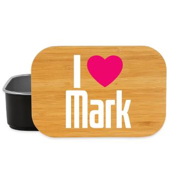 I Love Mark Pink Heart I Love Mark - Lunch Box - black - Front